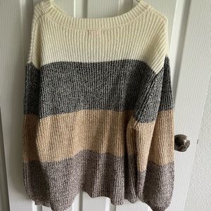 Colorblock style sweater